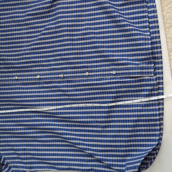 Men's Maker & Company Blue Multi-colored Plaid Dress Shirt Size XXL - Picture 5 of 5